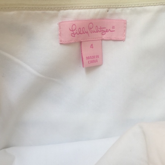 "Bowen" White & Blue Embroidered Strapless Dress - Picture 4 of 6